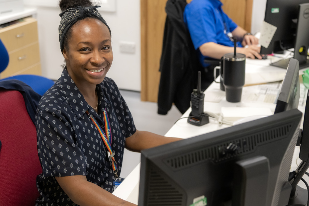 A photo of one of our ward clerks.