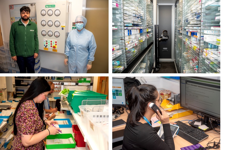 A collage of images from the Pharmacy team at Lister Hospital